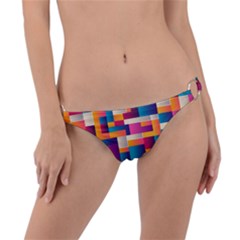 Abstract Geometry Blocks Ring Detail Bikini Bottom