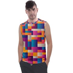 Abstract Geometry Blocks Men s Regular Tank Top