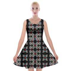 Illustrations Texture Velvet Skater Dress