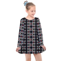 Illustrations Texture Kids  Long Sleeve Dress