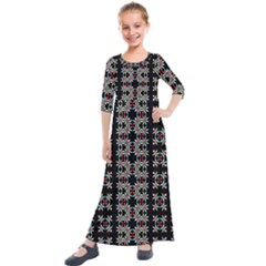 Illustrations Texture Kids  Quarter Sleeve Maxi Dress