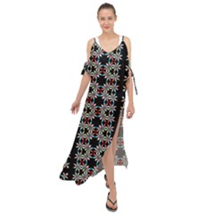 Illustrations Texture Maxi Chiffon Cover Up Dress