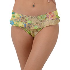 Flowers Color Colorful Watercolour Frill Bikini Bottom by HermanTelo