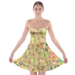 Flowers Color Colorful Watercolour Strapless Bra Top Dress by HermanTelo