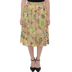 Flowers Color Colorful Watercolour Classic Midi Skirt by HermanTelo