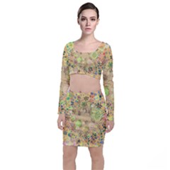 Flowers Color Colorful Watercolour Top And Skirt Sets