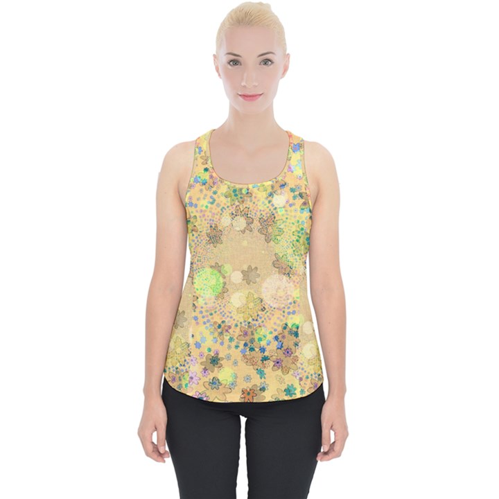 Flowers Color Colorful Watercolour Piece Up Tank Top