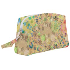 Flowers Color Colorful Watercolour Wristlet Pouch Bag (large)