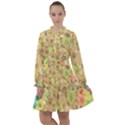 Flowers Color Colorful Watercolour All Frills Chiffon Dress View1