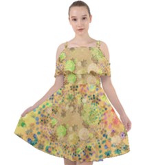 Flowers Color Colorful Watercolour Cut Out Shoulders Chiffon Dress by HermanTelo