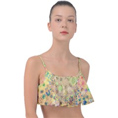 Flowers Color Colorful Watercolour Frill Bikini Top by HermanTelo