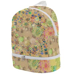 Flowers Color Colorful Watercolour Zip Bottom Backpack