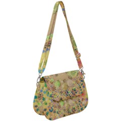 Flowers Color Colorful Watercolour Saddle Handbag by HermanTelo