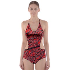 Neurons Cells Train Link Brain Cut-out One Piece Swimsuit by HermanTelo