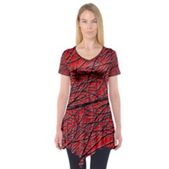 Neurons Cells Train Link Brain Short Sleeve Tunic 