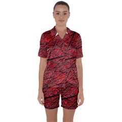 Neurons Cells Train Link Brain Satin Short Sleeve Pyjamas Set by HermanTelo