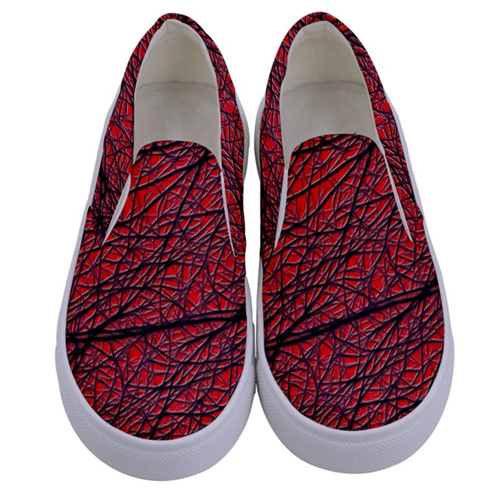 Neurons Cells Train Link Brain Kids  Canvas Slip Ons