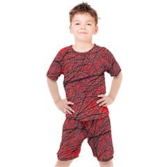 Neurons Cells Train Link Brain Kids  Tee And Shorts Set by HermanTelo