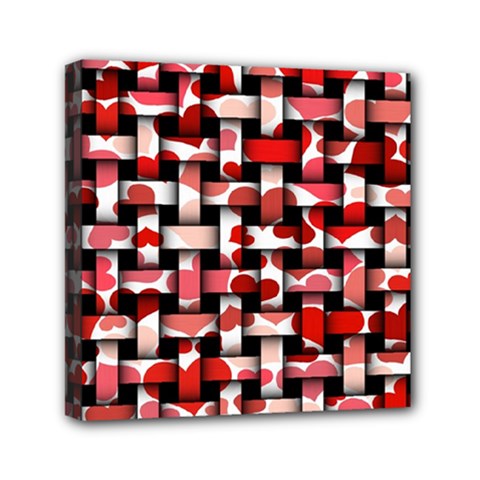 Background Red Summary Mini Canvas 6  X 6  (stretched)