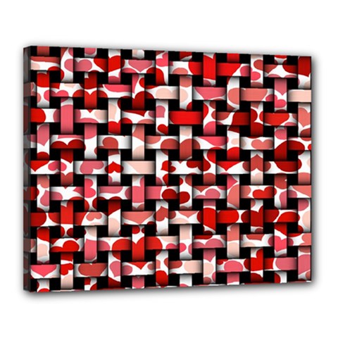 Background Red Summary Canvas 20  X 16  (stretched) by HermanTelo