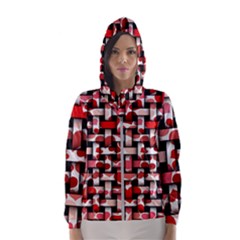 Background Red Summary Women s Hooded Windbreaker