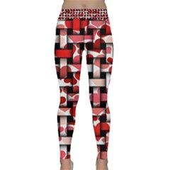 Background Red Summary Classic Yoga Leggings