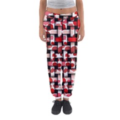 Background Red Summary Women s Jogger Sweatpants