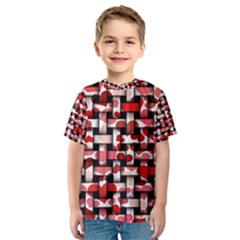 Background Red Summary Kids  Sport Mesh Tee