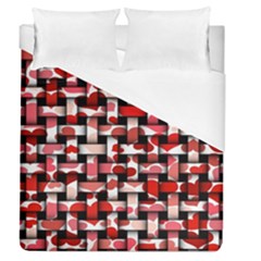 Background Red Summary Duvet Cover (queen Size)