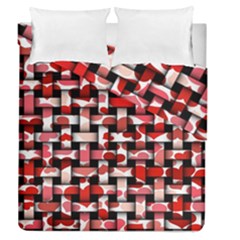 Background Red Summary Duvet Cover Double Side (queen Size)