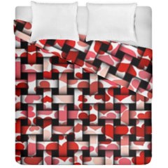 Background Red Summary Duvet Cover Double Side (california King Size) by HermanTelo