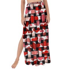 Background Red Summary Maxi Chiffon Tie-up Sarong