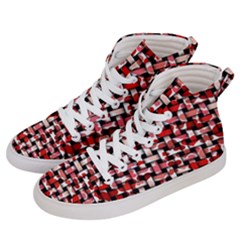 Background Red Summary Men s Hi-top Skate Sneakers by HermanTelo