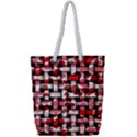 Background Red Summary Full Print Rope Handle Tote (Small) View1