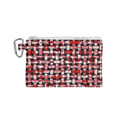 Background Red Summary Canvas Cosmetic Bag (small) by HermanTelo