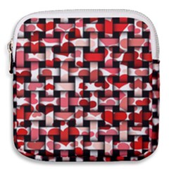 Background Red Summary Mini Square Pouch