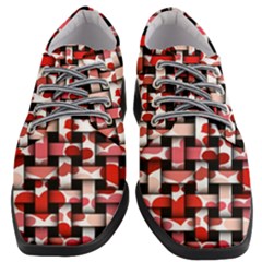 Background Red Summary Women Heeled Oxford Shoes