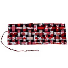 Background Red Summary Roll Up Canvas Pencil Holder (s)