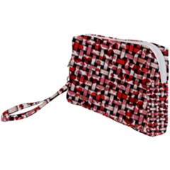 Background Red Summary Wristlet Pouch Bag (small)