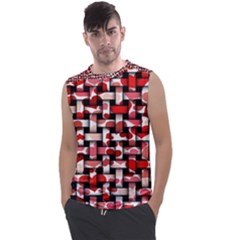 Background Red Summary Men s Regular Tank Top