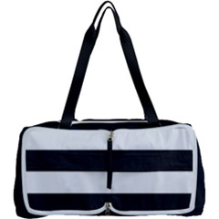 Black And White Large Stripes Goth Mime French Style Multi Function Bag by genx