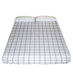 Aesthetic Black And White Grid Paper Imitation Fitted Sheet (queen Size) by genx