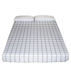 Aesthetic Black And White Grid Paper Imitation Fitted Sheet (california King Size) by genx