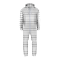 Aesthetic Black And White Grid Paper Imitation Hooded Jumpsuit (kids) by genx