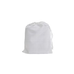 Aesthetic Black And White Grid Paper Imitation Drawstring Pouch (xs) by genx