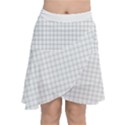 Aesthetic Black and White grid paper imitation Chiffon Wrap Front Skirt View1