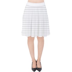 Aesthetic Black And White Grid Paper Imitation Velvet High Waist Skirt by genx