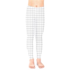 Aesthetic Black And White Grid Paper Imitation Kids  Leggings by genx