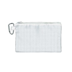 Aesthetic Black And White Grid Paper Imitation Canvas Cosmetic Bag (small) by genx