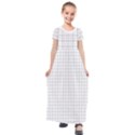 Aesthetic Black and White grid paper imitation Kids  Short Sleeve Maxi Dress View1